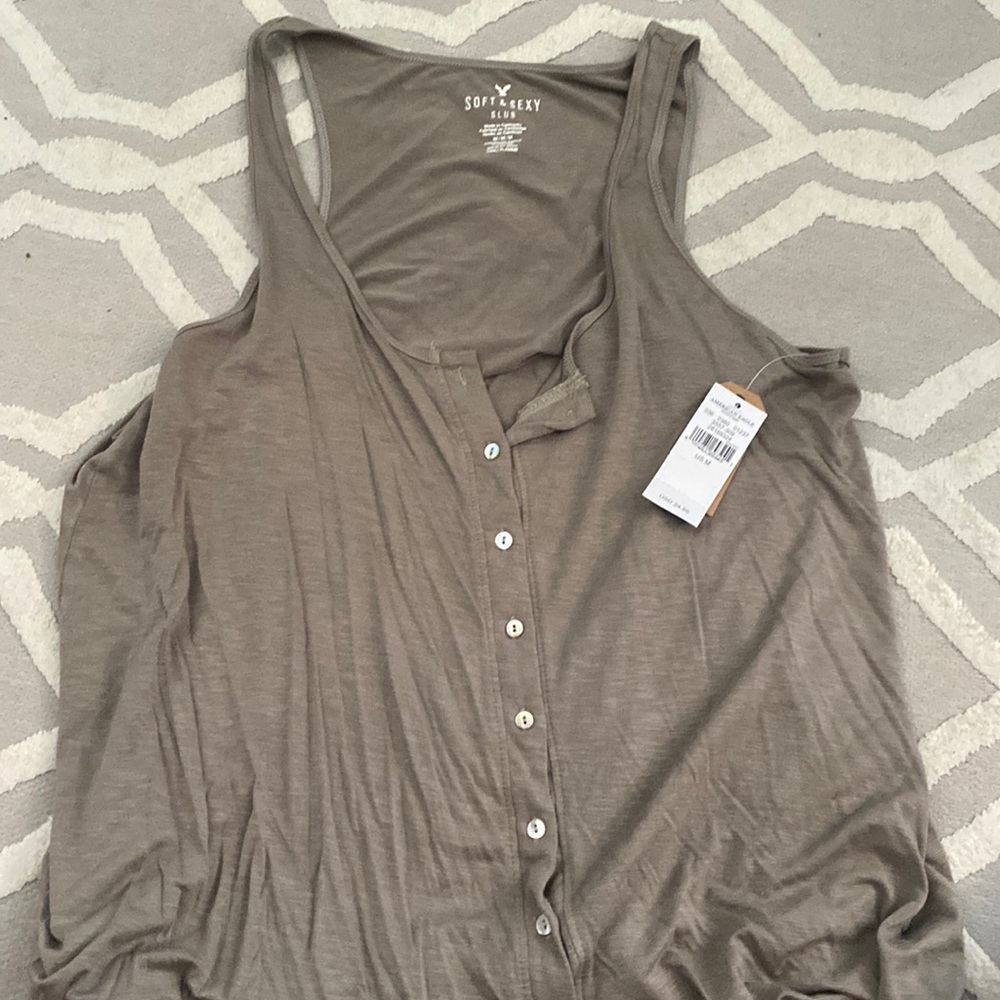 Button up flowy tank